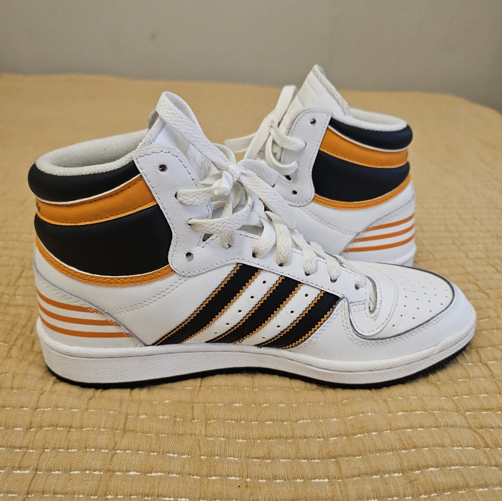Adidas Top Ten RB Shoes High-Top White, Black & Orange Streetwear Retro W's 9 - Picture 6 of 10